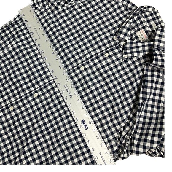 J Crew Shirt L Gingham Plaid Secret Wash Button Down Fall Black White - Picture 5 of 13